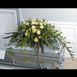 Casket Spray Roses And Foliage
