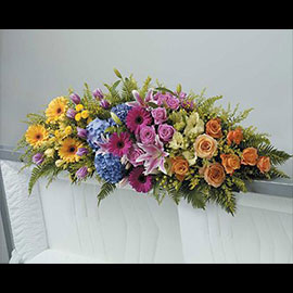 Colorful Memories Casket Spray