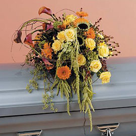 Fall Garden Casket Spray